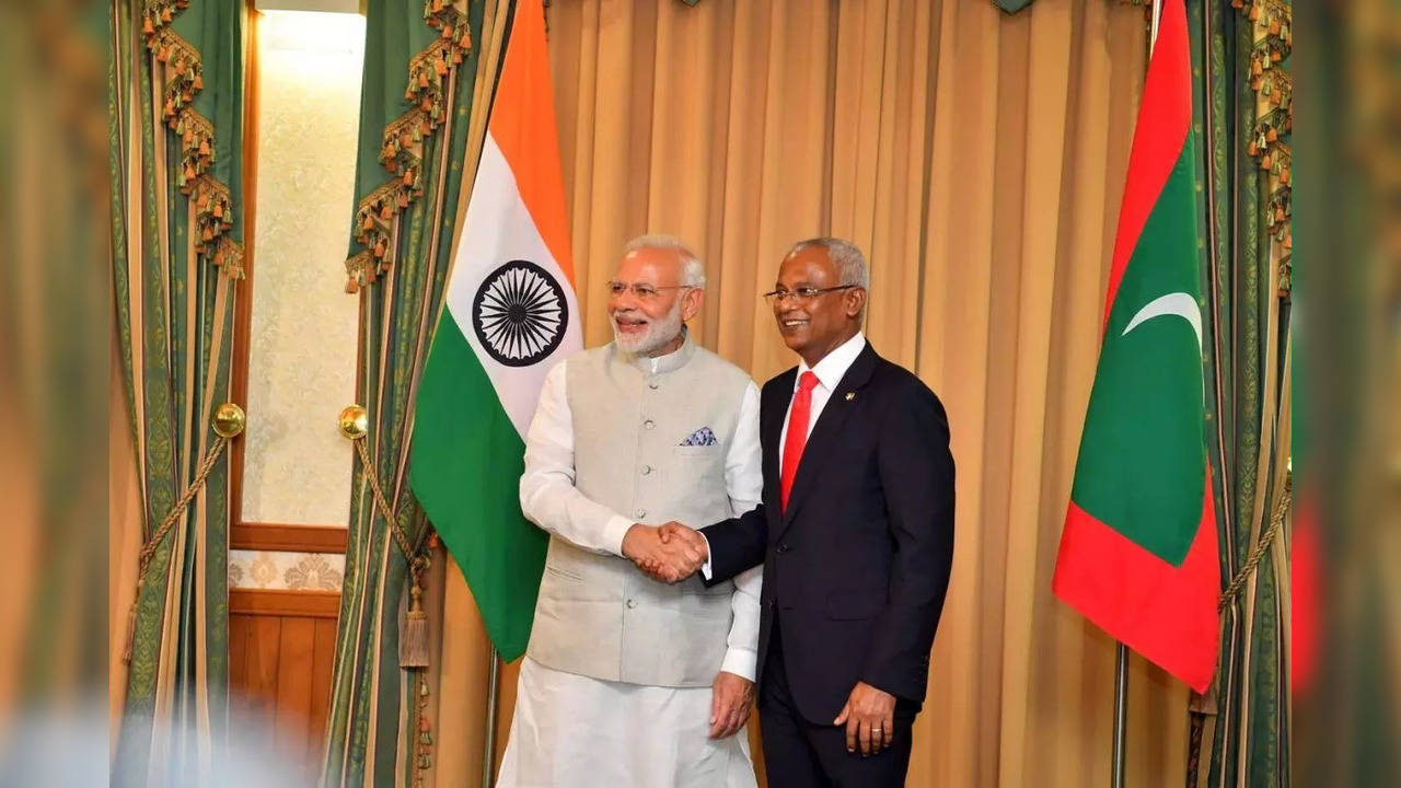 Former President of Maldives, Ibrahim Mohamed Solih With PM Modi