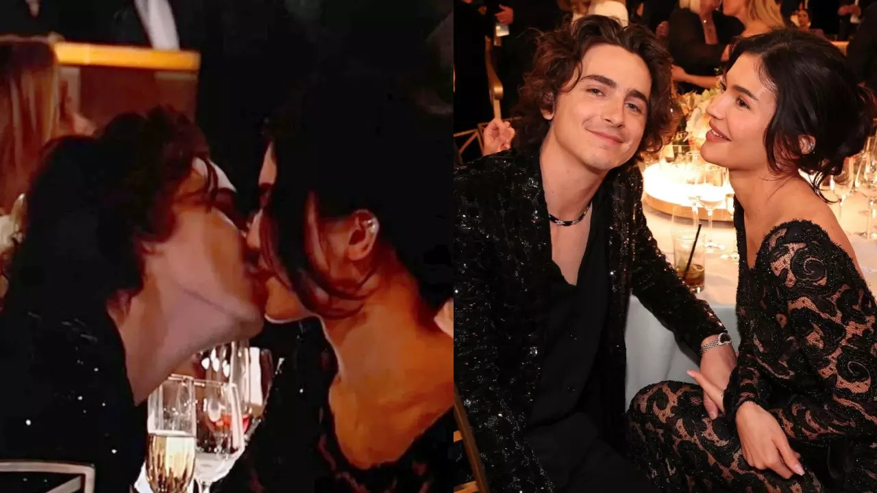 Timothée Chalamet and Kylie Jenner at 2024 Golden Globes