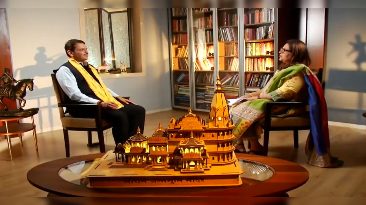 Maharashtra Deputy CM Devendra Fadnavis in conversation with Group Editor In Chief Navika Kumar