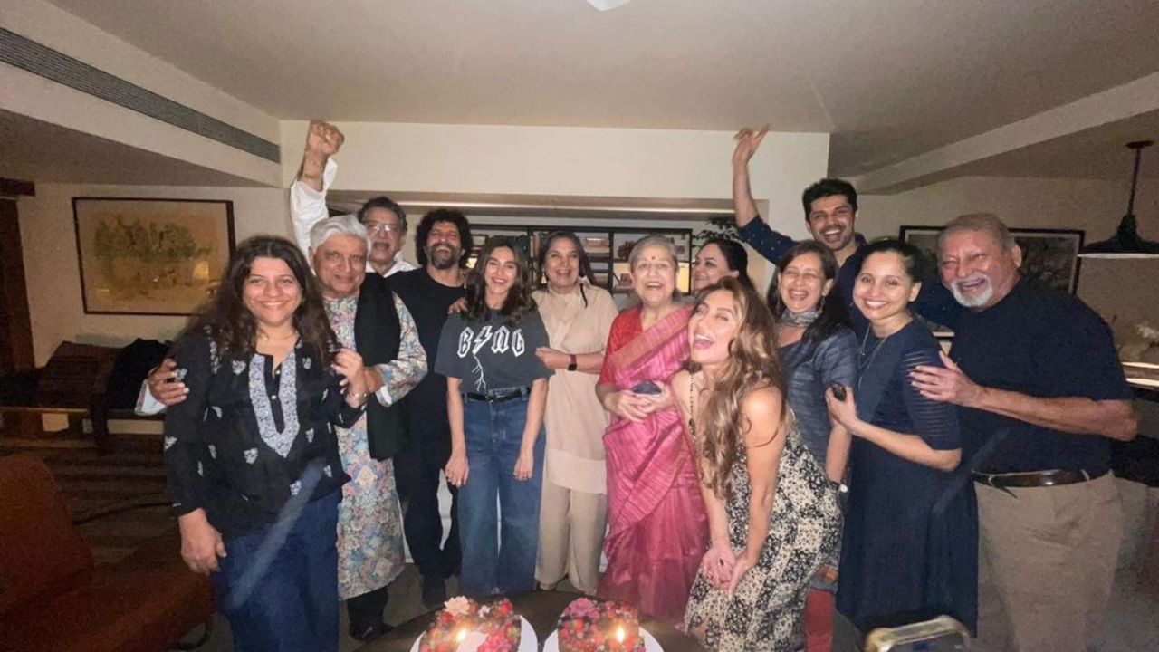 Inside Farhan Akhtar's 50th Birthday Celebrations With Shibani Dandekar, Honey Irani, Javed, Zoya, Shabana Azmi