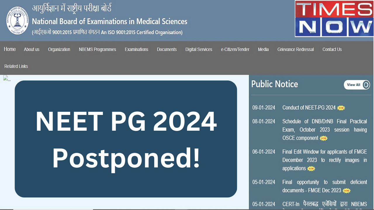 NEET PG 2024 Postponed!