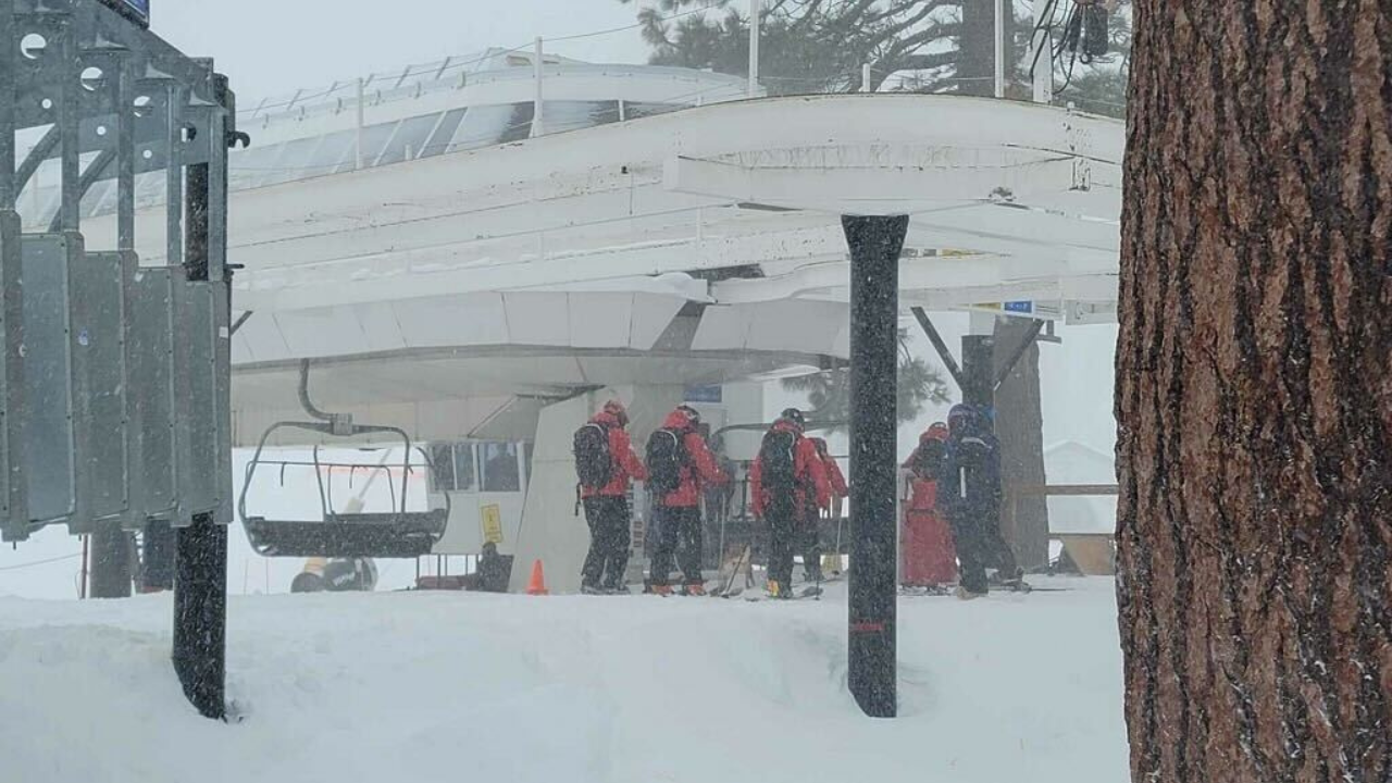 Avalanche In Palisades Tahoe Ski Resort, California