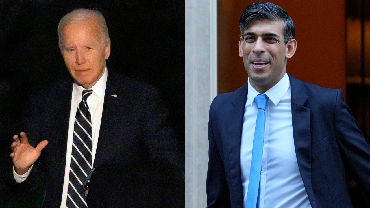 US President Joe Biden And UK's Rishi Sunak