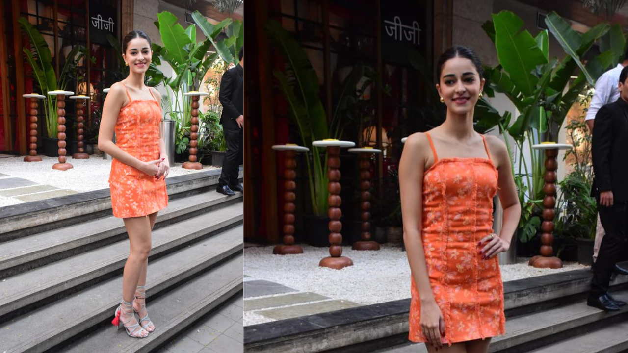 Ananya Panday's bright orange dress