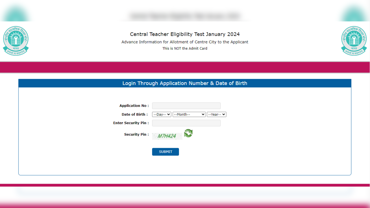 CBSE CTET Admit Card 2024 Soon, Exam City Slip Released on ctet.nic.in