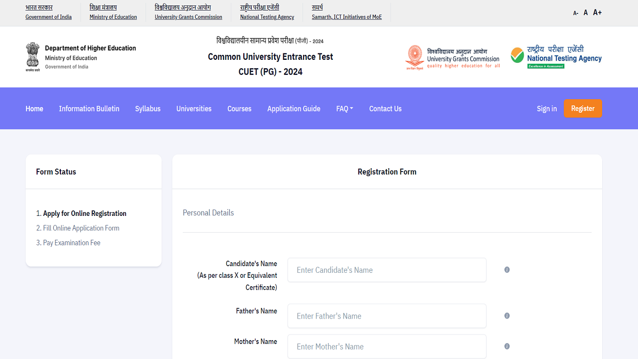 CUET PG 2024 Registration Ends on January 24, Check Exam Pattern and Application LinkCUET PG 2024 Registration Ends on January 24, Check Exam Pattern and Application Link