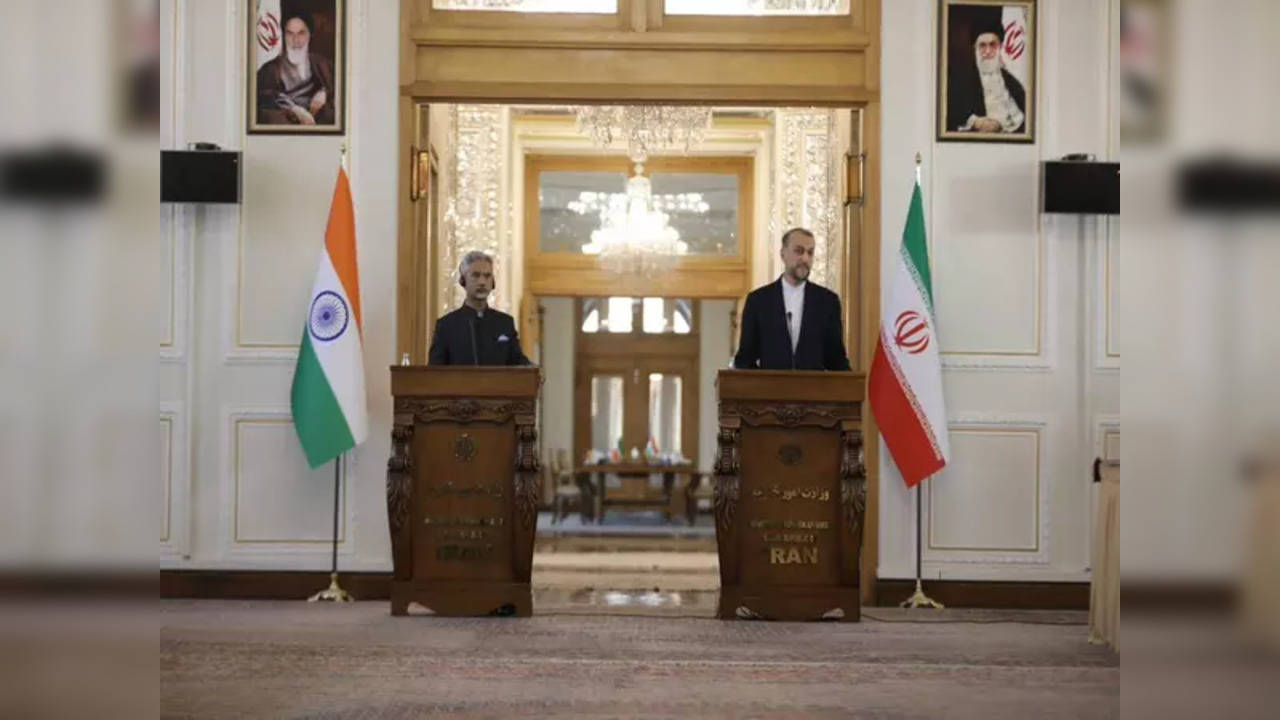 EAM S Jaishankar addresses a joint press conference with his Iranian counterpart H Amir-Abdollahian in Tehran