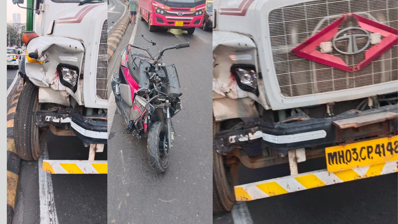 Motorcycle-Dumper Collision Claims 3 Lives on Mumbai's Parel Bridge