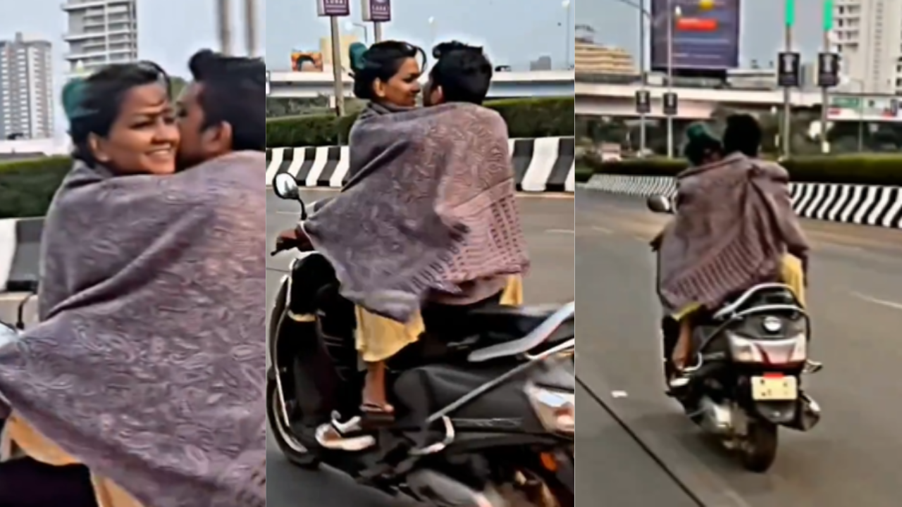 Watch| Mumbai Couple's Scooter Romance In Bandra Sparks Outrage, Netizens Call for Action