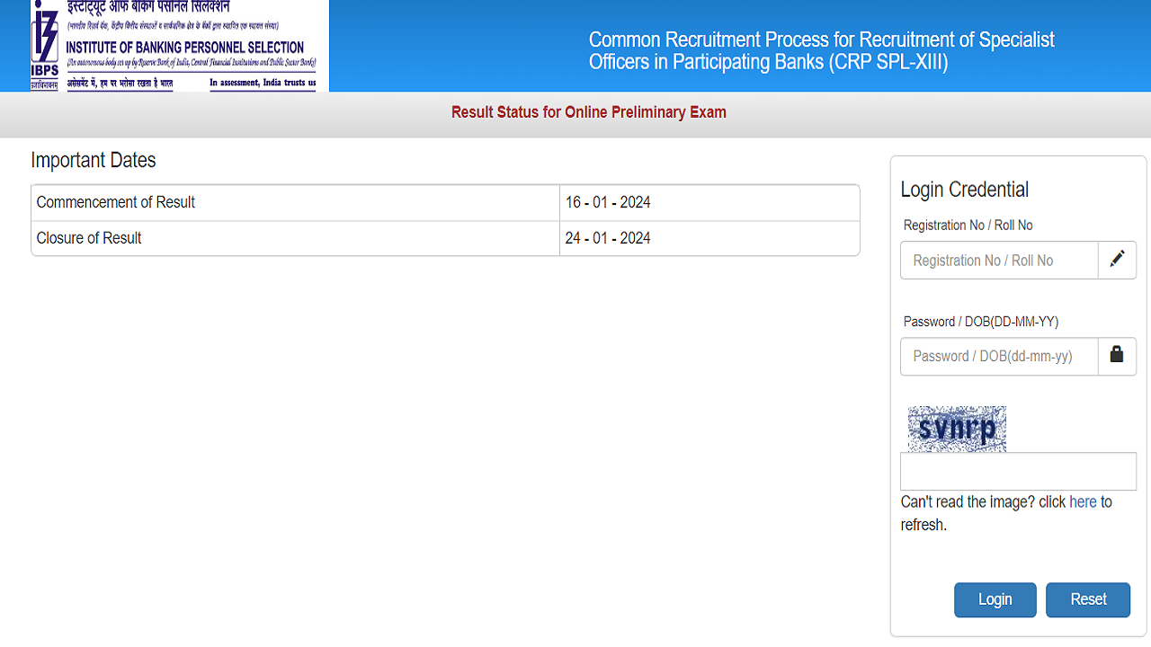 IBPS SO Prelims Result 2024 Link OUT On Ibps.in, Download Here ...