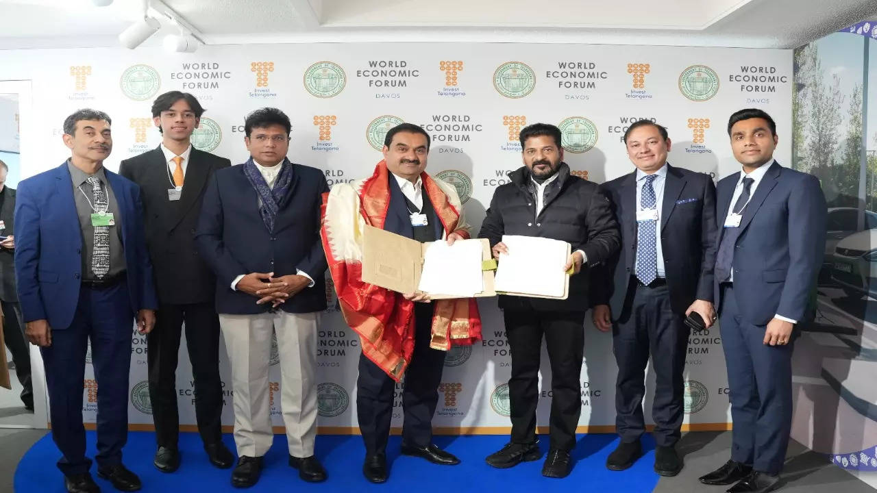 Gautam Adani met CMRevanth Reddy at the World Economic Forum in Davos