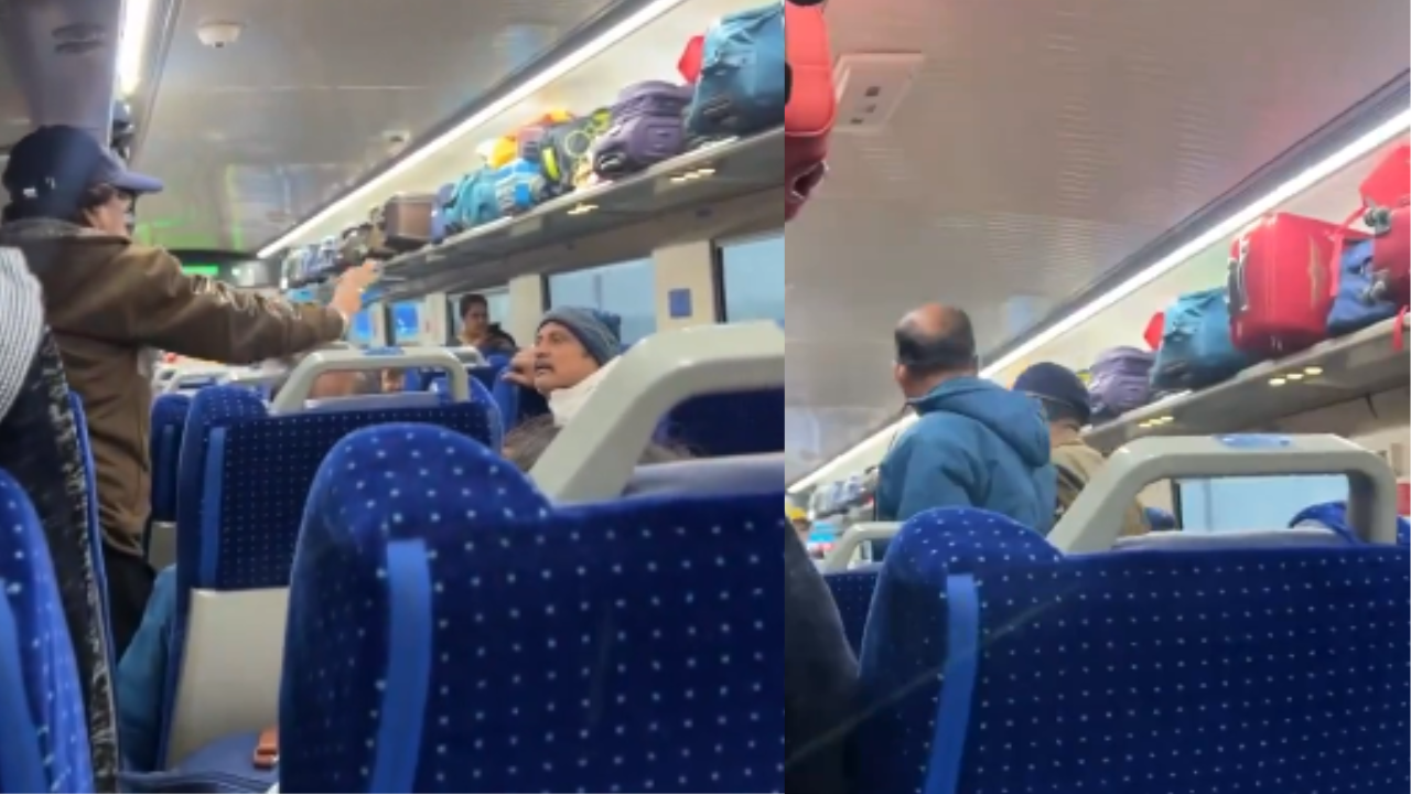 Viral Video Shows Fight Over Luggage Space Inside Vande Bharat Train