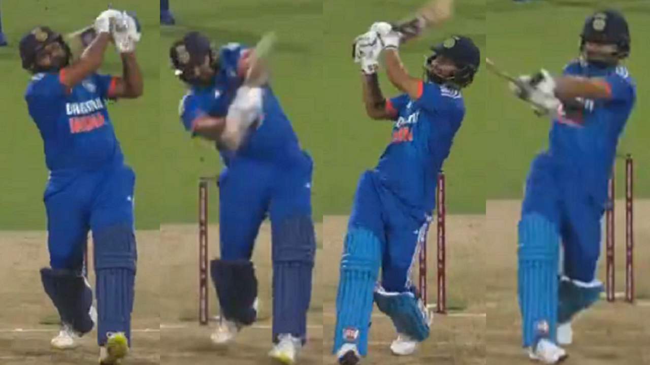 Rohit Sharma and Rinku Singh score 36 runs in 1 over of Karim Janat during 3rd India-Afghanistan T20I