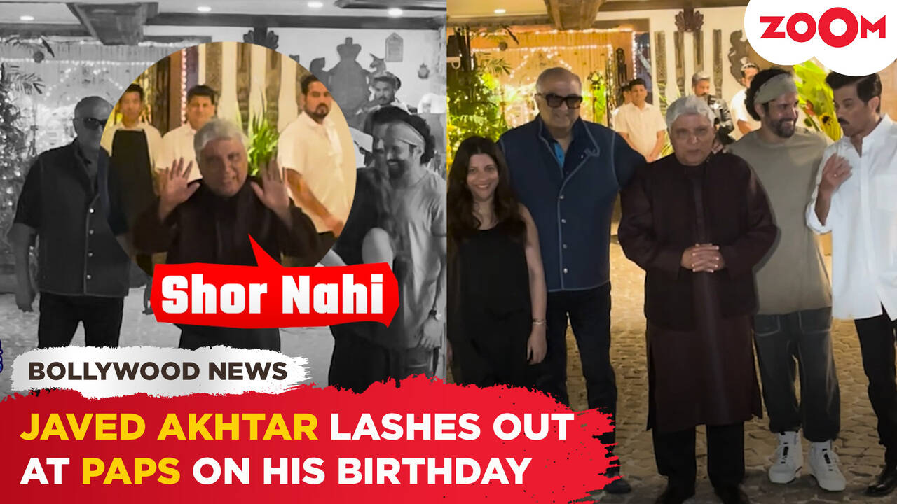 Javed Akhtar gets UPSET with paps, requests them not to make noise