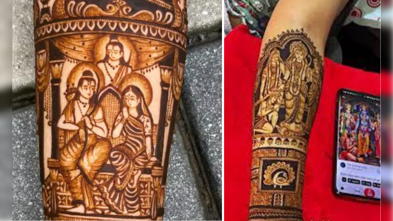 Ram Mandir Ayodhya, Ram sita mehndi designs, ram sita photo, Ayodhya Ram mandir Ram Sita mehndi designs