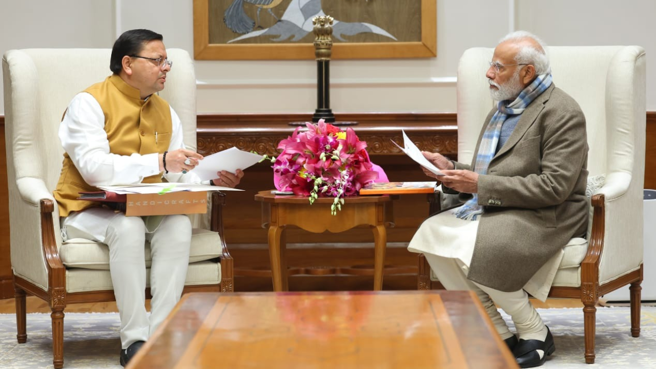 Uttarakhand CM Dhami meets PM Modi in New Delhi