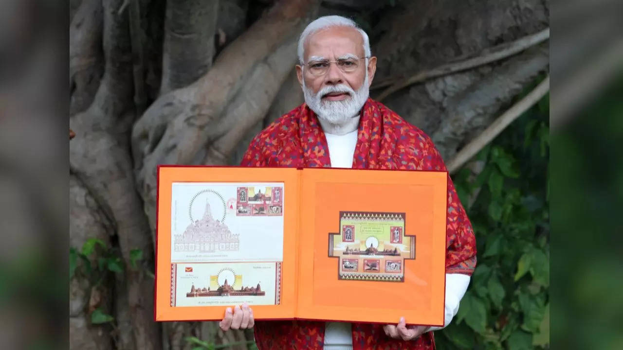 PM Modi Ram mandir postage stamp