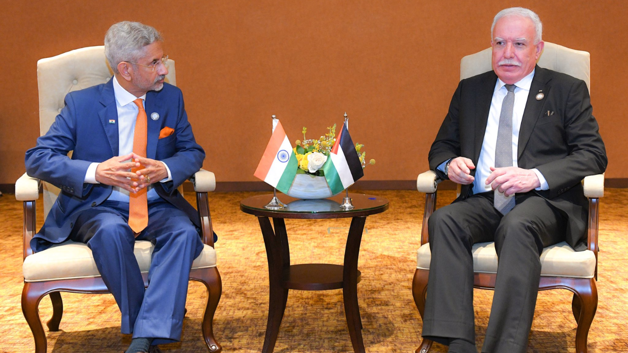 EAM Jaishankar Meets Palestinian Counterpart