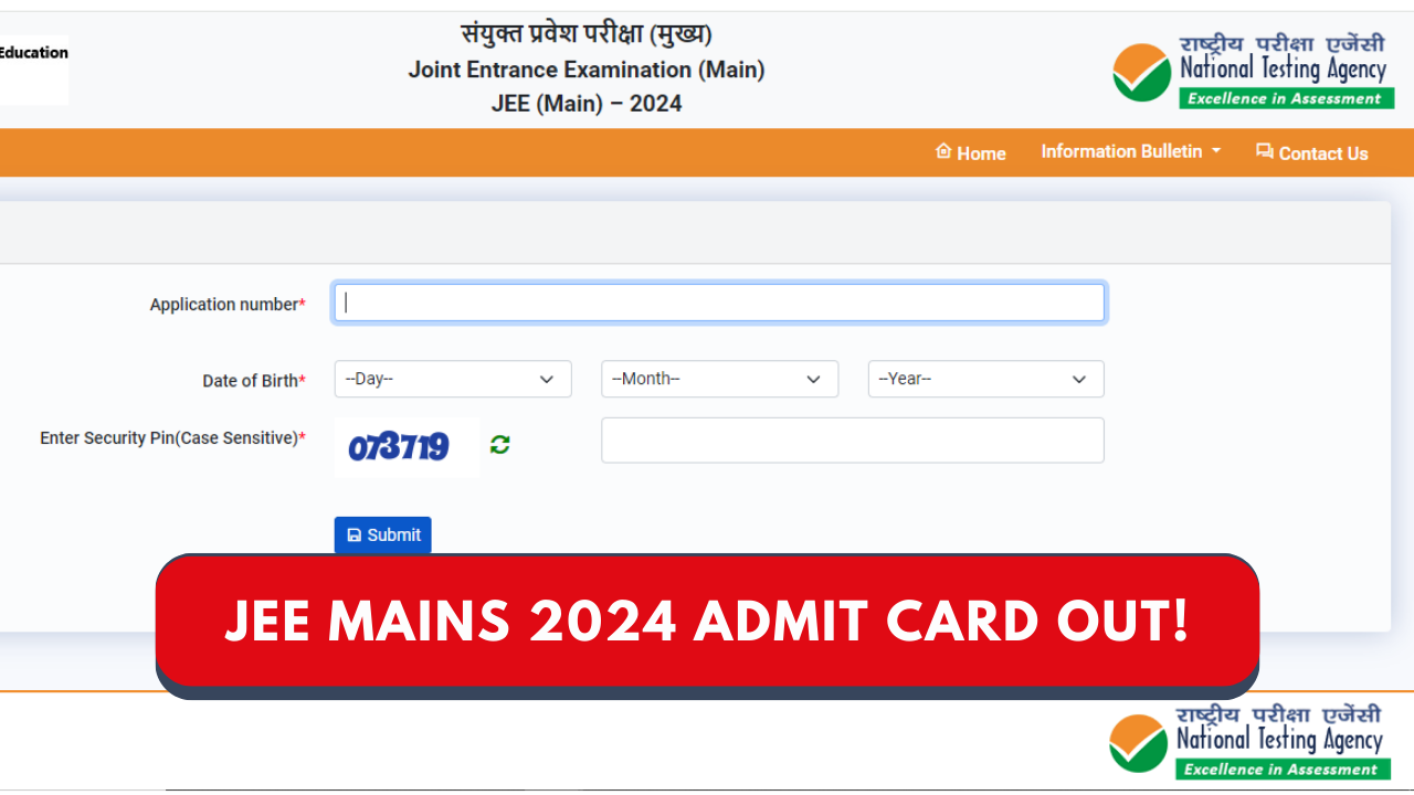 JEE Mains 2024 Admit Card For B.Arch, B.Planning Released On Jeemain ...