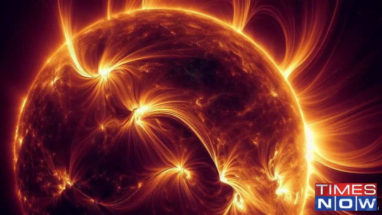 solar storm on the sun