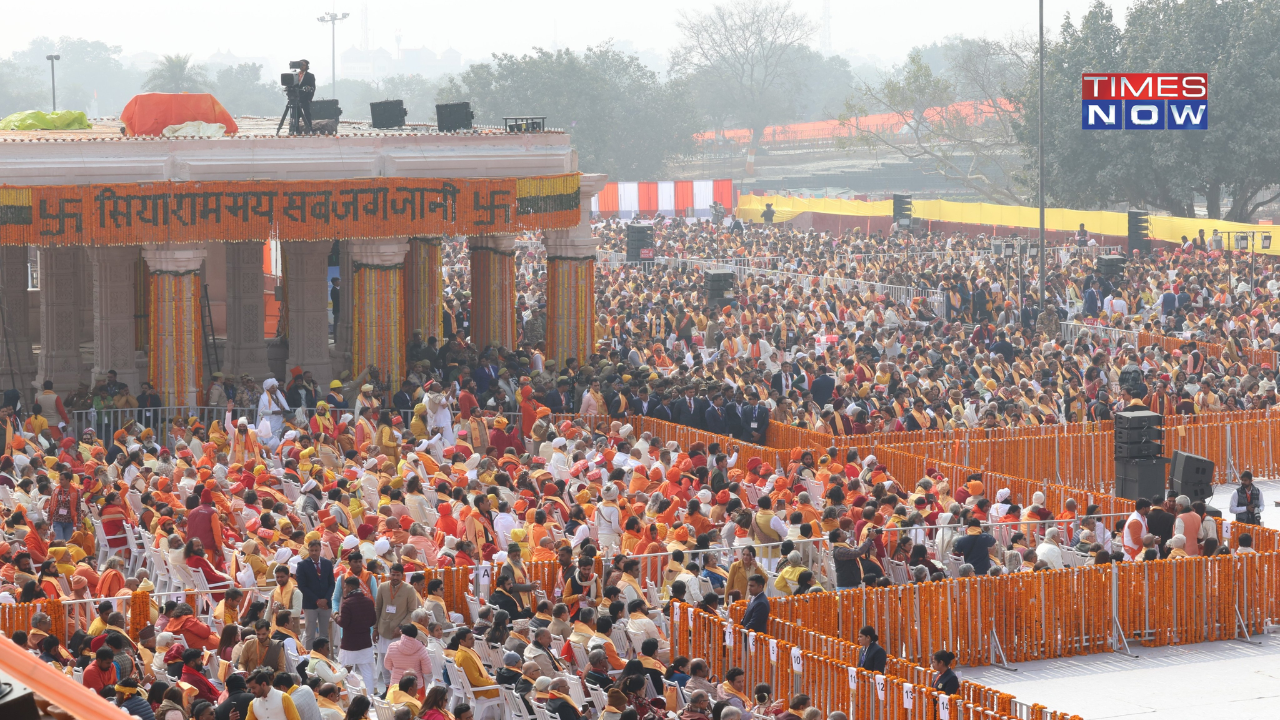 Highlights Devotees Rush To Ram Janmabhoomi Temple For Day 1 Of Darshan