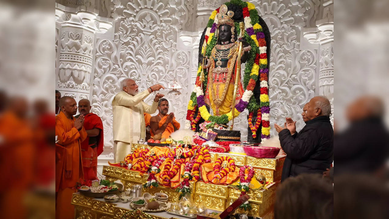 Pran Pratishtha Ceremony Successfully Concluded In Ram Mandir Today