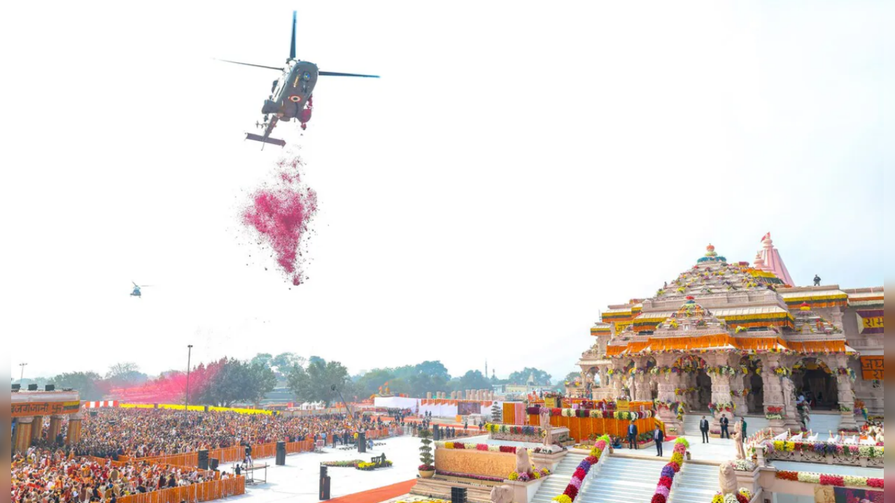 Visual from Ram Mandir event in Ayodhya