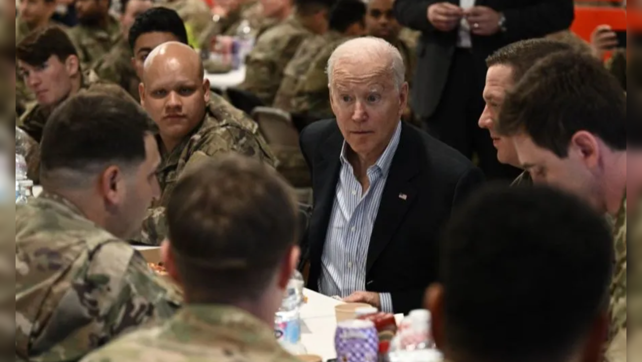 Joe Biden With US Paratroopers