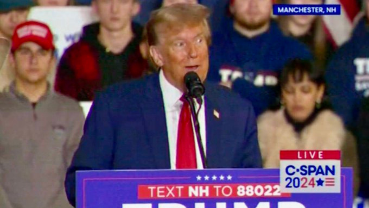 Trump was seen slurring at Rochester, New Hampshire