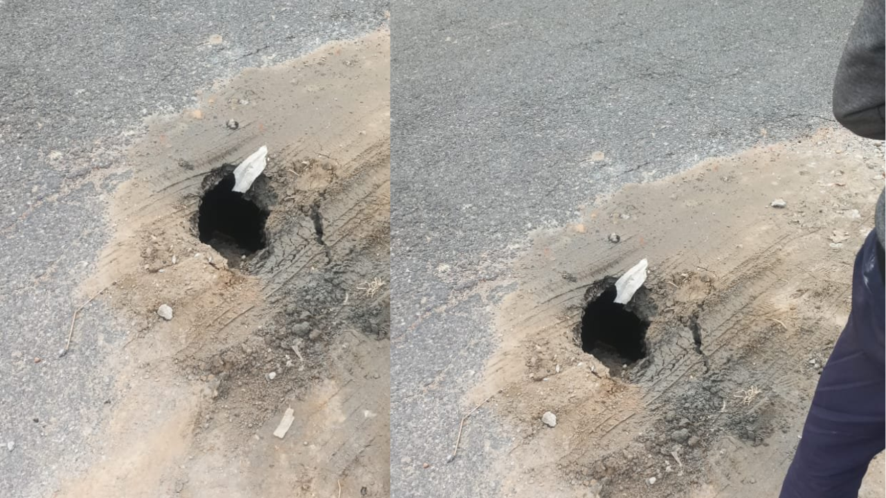 Road Caves in at DND Loop