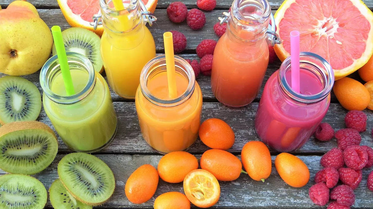 ​Representative image of bottles of fruit juice