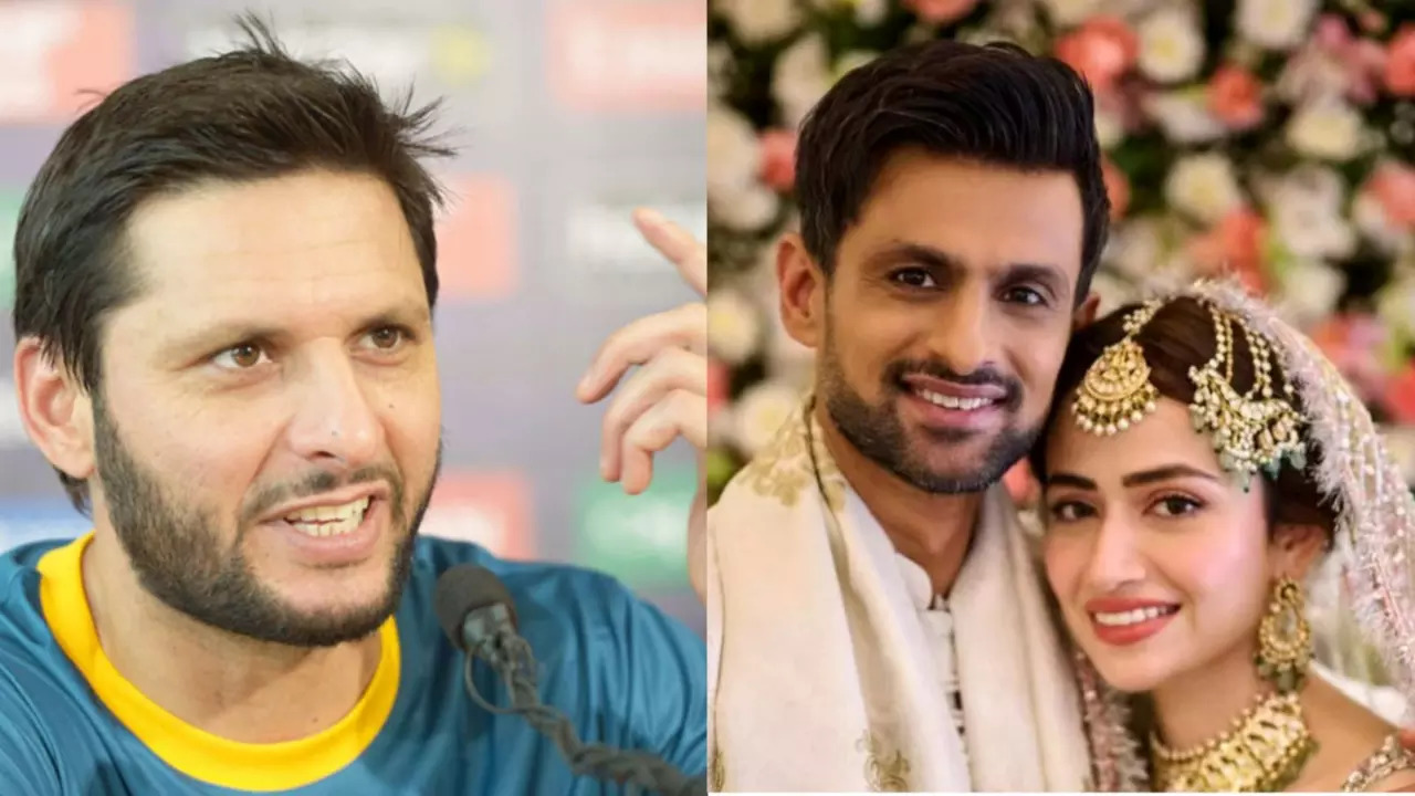 Isi...Ke Saath...: Shahid Afridi Has CHEEKY Wish For Shoaib Malik After Third Marriage With Sana Javed | WATCH