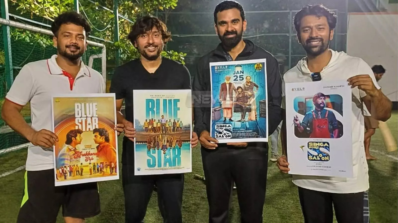 Singapore Saloon VS Blue Star: Units Of Two Tamil Films Releasing On Same Day Battle It Out On The Cricket Field!
