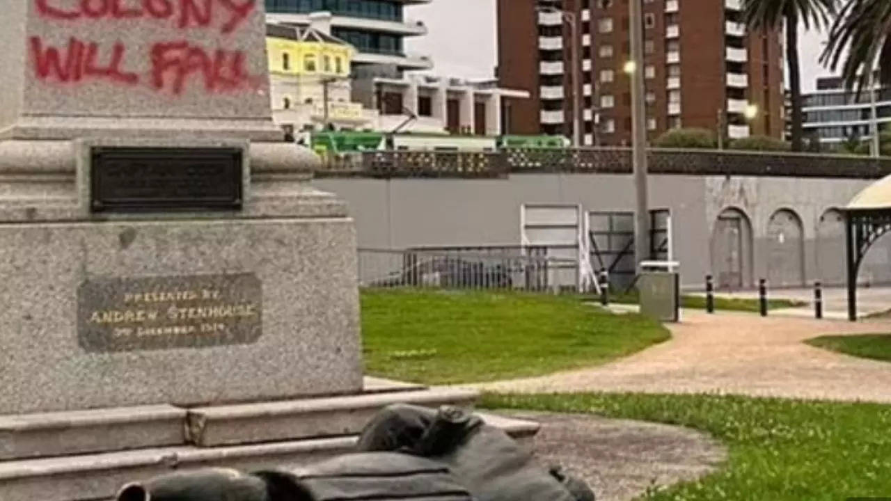 Melbourne's Captain Cook Statue Defaced With Spray Paint Ahead Of Australia Day: 'The Colony Will Fall'