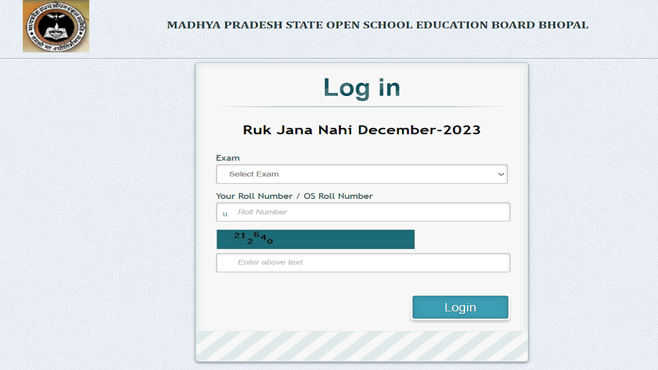 MPSOS Ruk Jana Nahi Result 2023 for Class 10, 12 Released on mpsosresults.in, Link Here