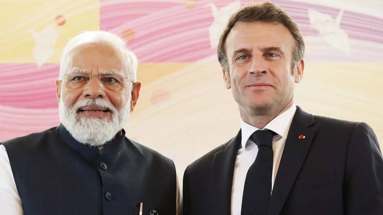 PM Modi and French Prez Emmanuel Macron