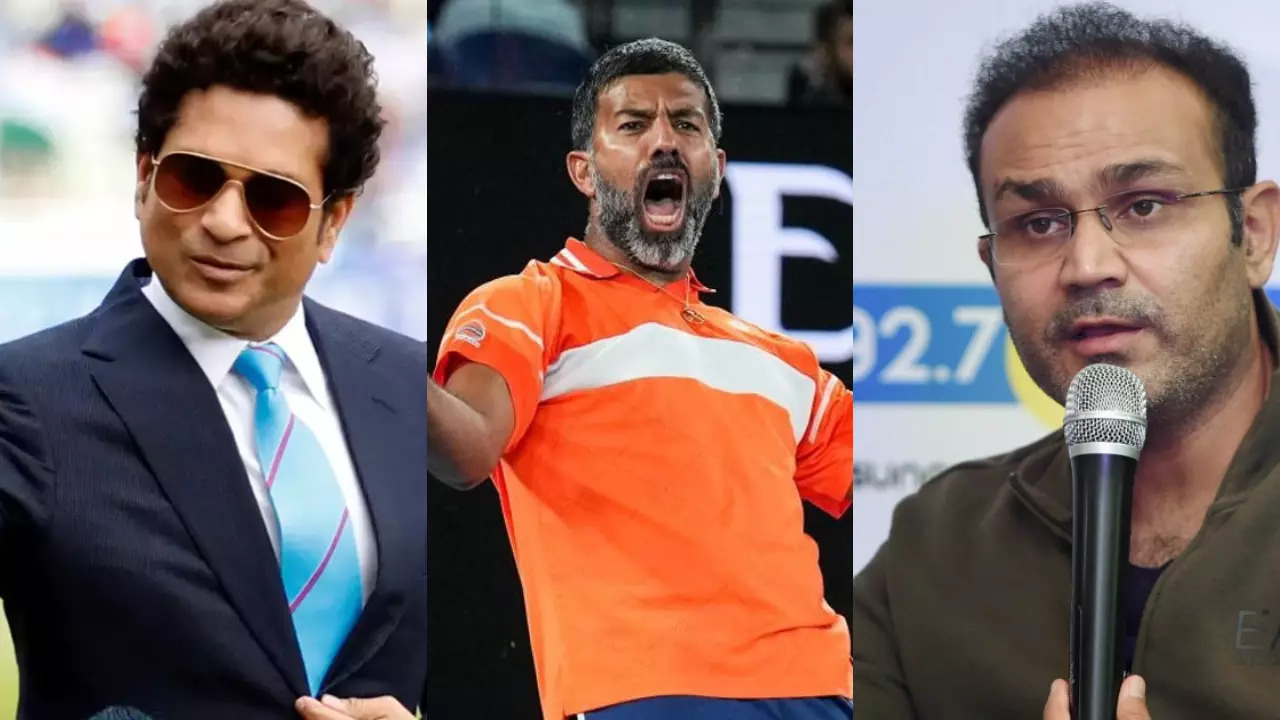 Sachin Tendulkar, Virender Sehwag, Rohan Bopanna