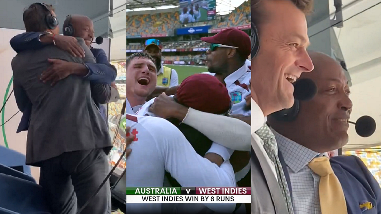 Brian Lara In Tears After West Indies Beat Australia By 8 Runs In D/N Test Played At The Gabba In Brisbane