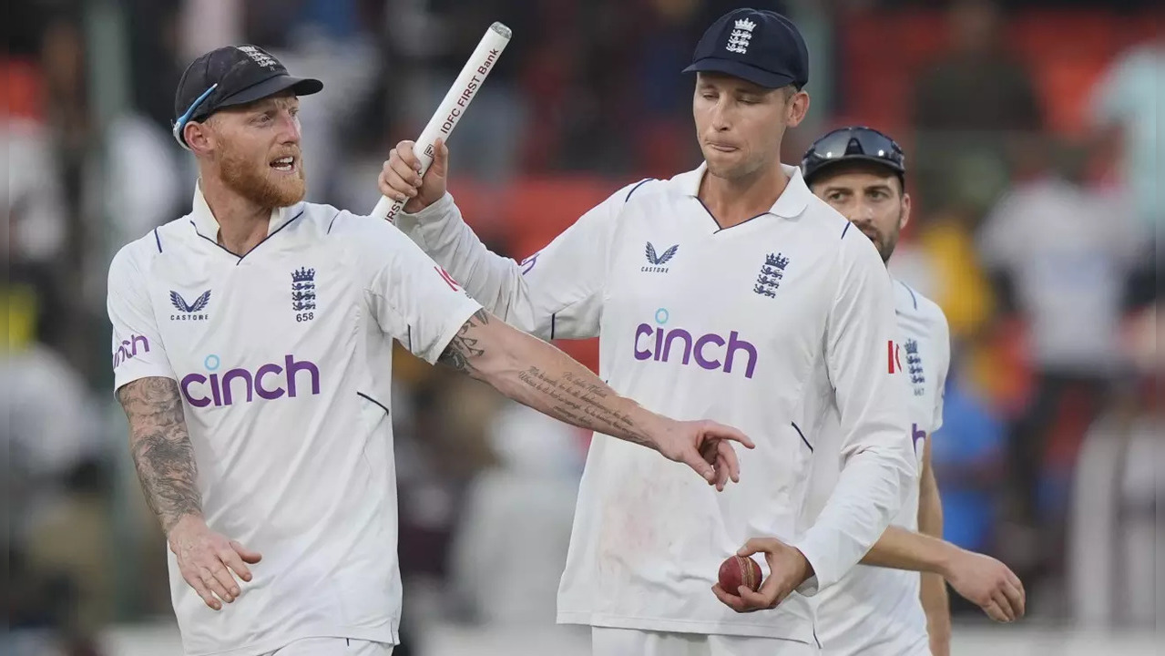 Ben Stokes celebrates after England beat India by 28 runs in the first Test