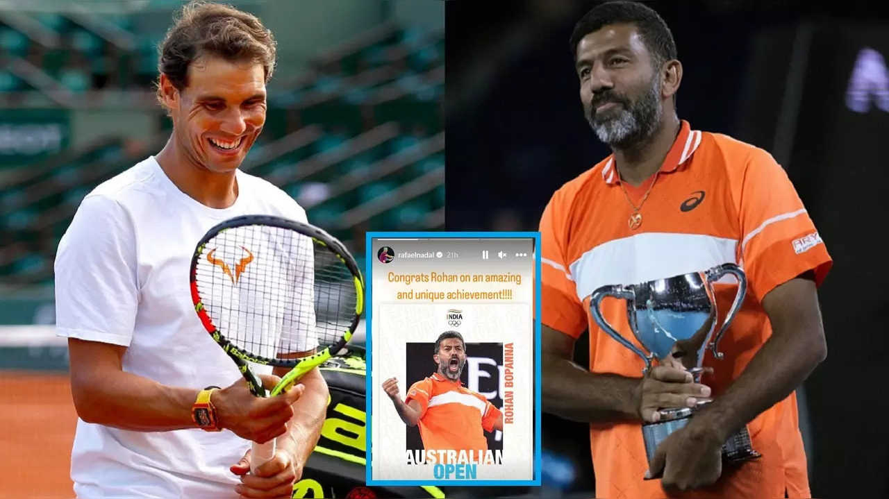 Rafael Nadal's Instagram story for Rohan Bopanna after he wins Australian Open 2024 men's doubles title goes viral