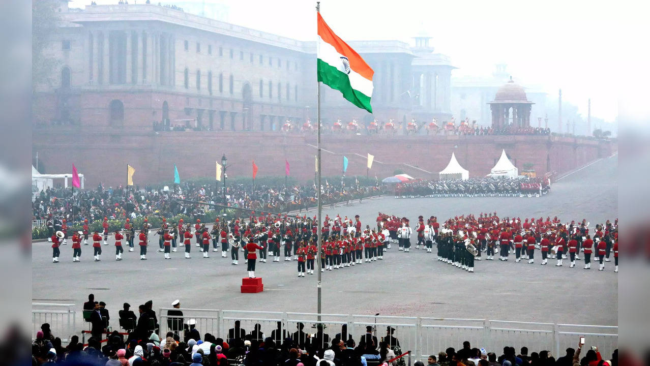 Beating Retreat Ceremony At Kartavya Path