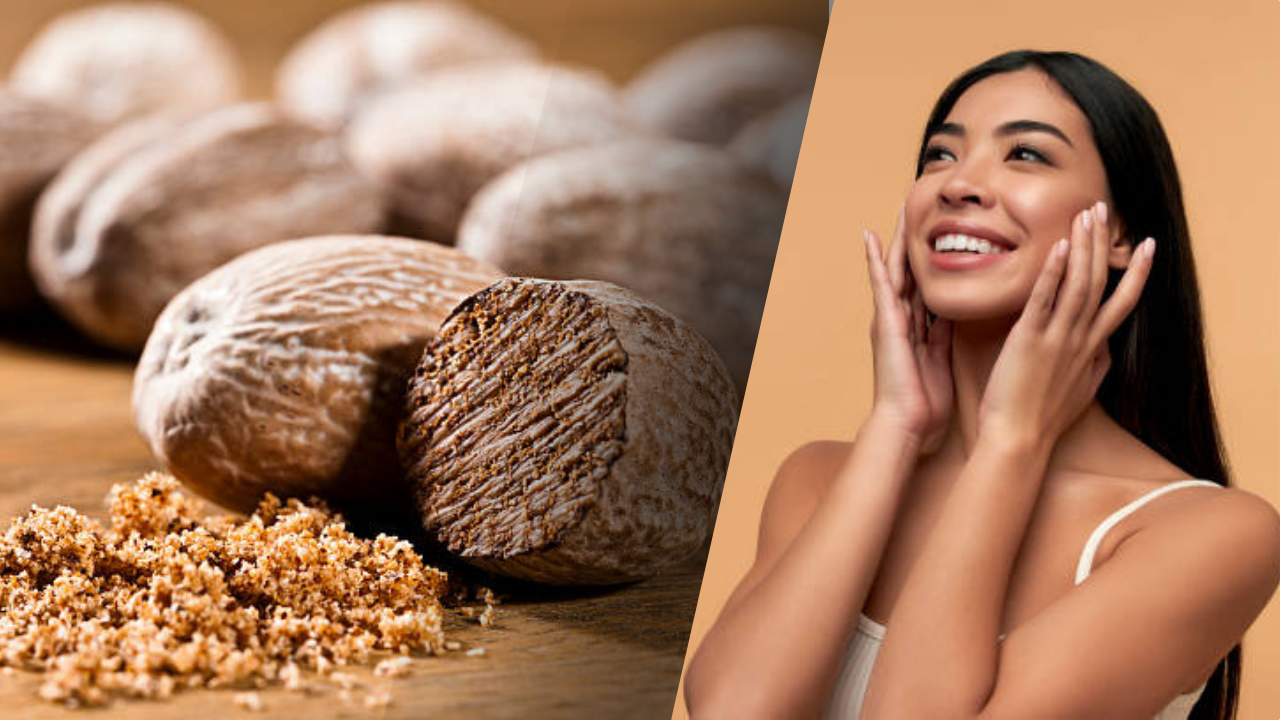 nutmeg benefits नॅचरल ग्लो साठी चेहऱ्यावर लावा जायफळ, जाणून घ्या फायदे