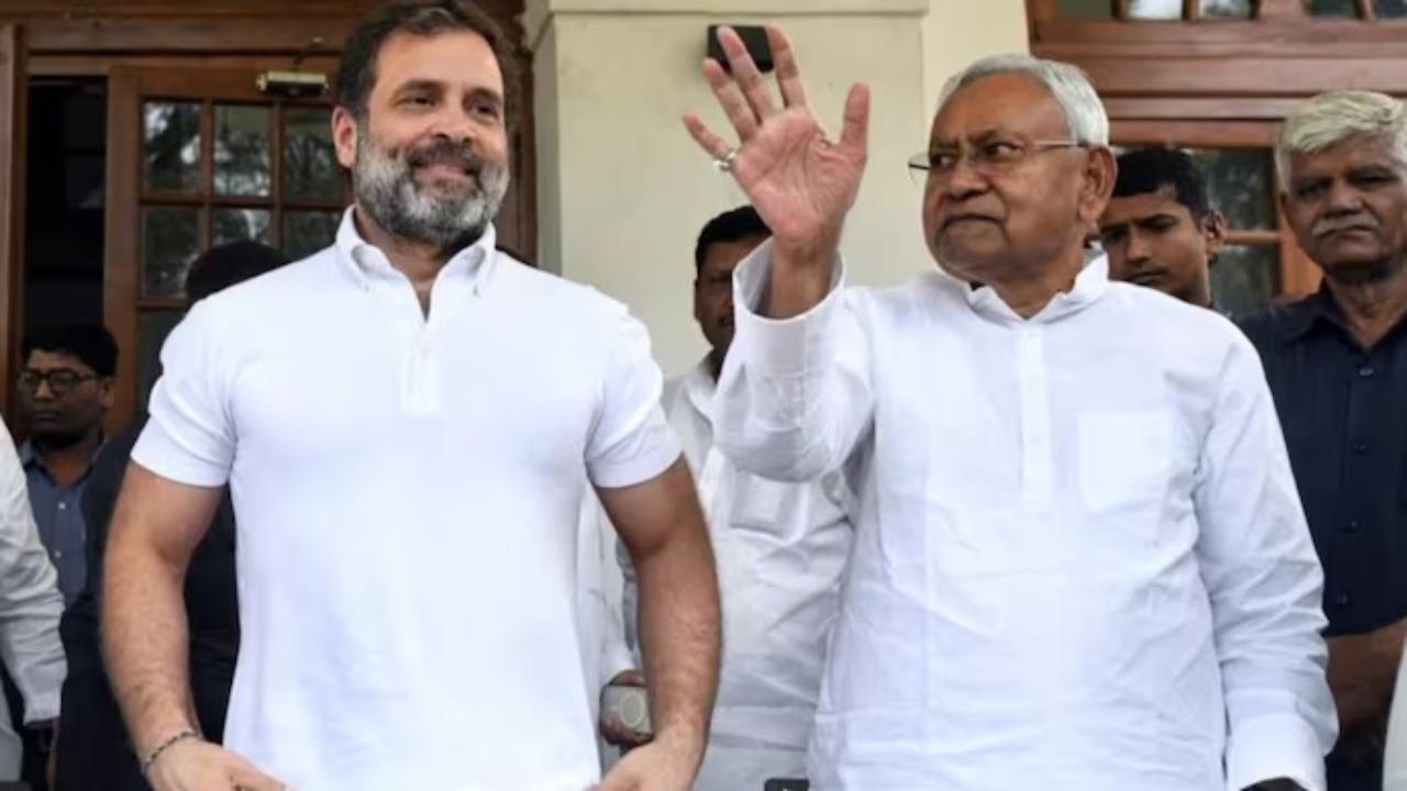 Nitish Kumar and Rahul Gandhi