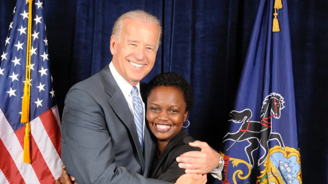 Joe Biden and Karine Jean Pierre