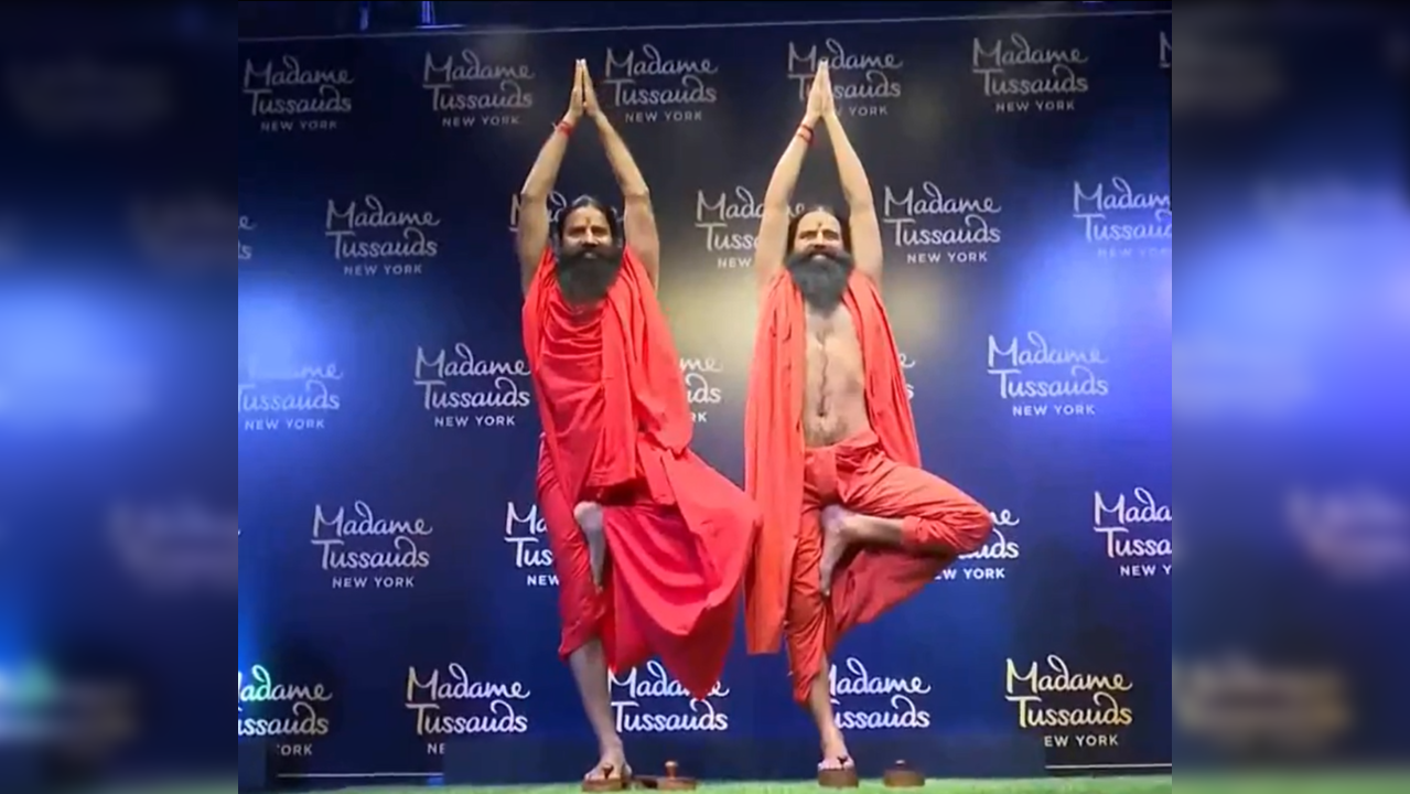 Ramdev Baba Wax Statue Unveiled At Madame Tussauds New York In Delhi