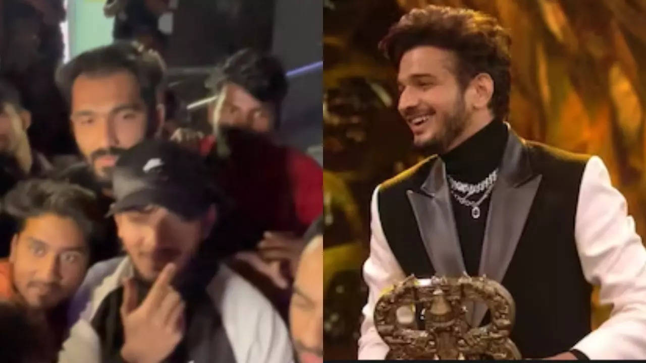 Bigg Boss 17 Winner Munawar Faruqui Falls Down After Getting Mobbed By Fans; Viral Video