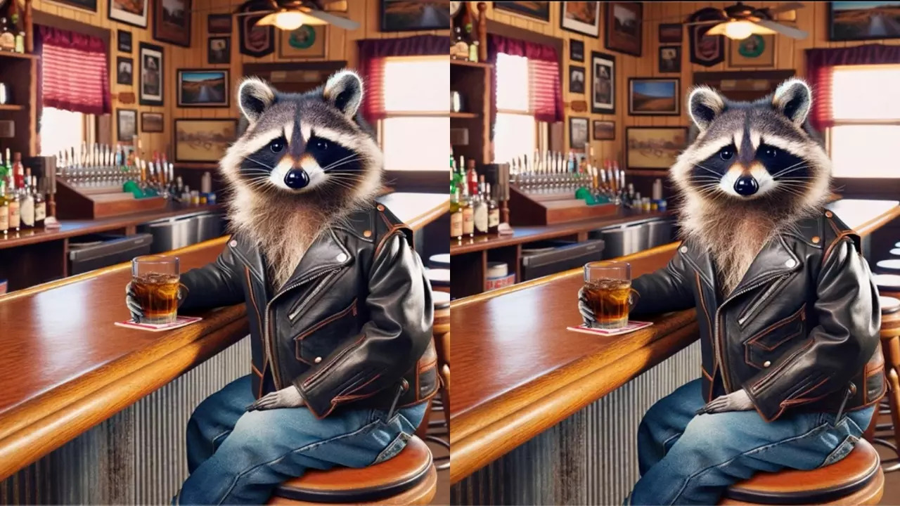 ​You have total 9 seconds to find the differences between these raccoon images. | Courtesy: Find The Difference World/Youtube​