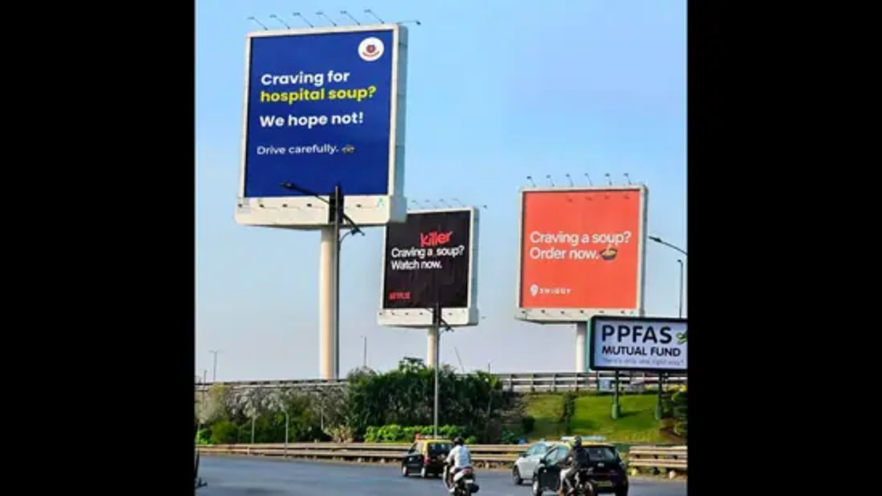 Delhi Police's Epic Billboard Battle: Netflix, Swiggy vs. Road Safety