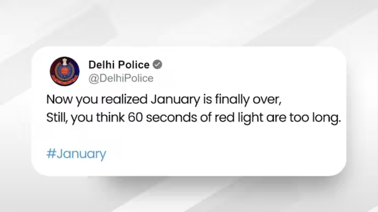 Delhi Police issue a traffic advisory.