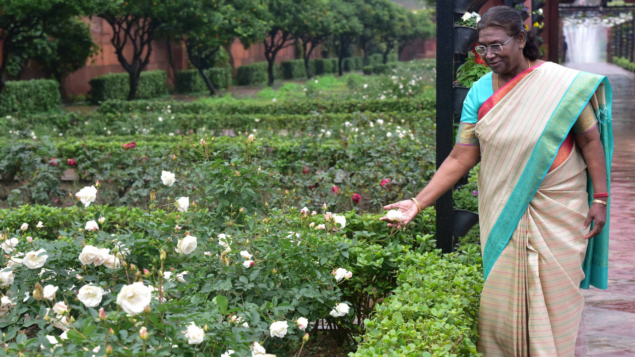 President Droupadi Murmu graced the opening of the Amrit Udyan at Rashtrapati Bhavan on Thursday